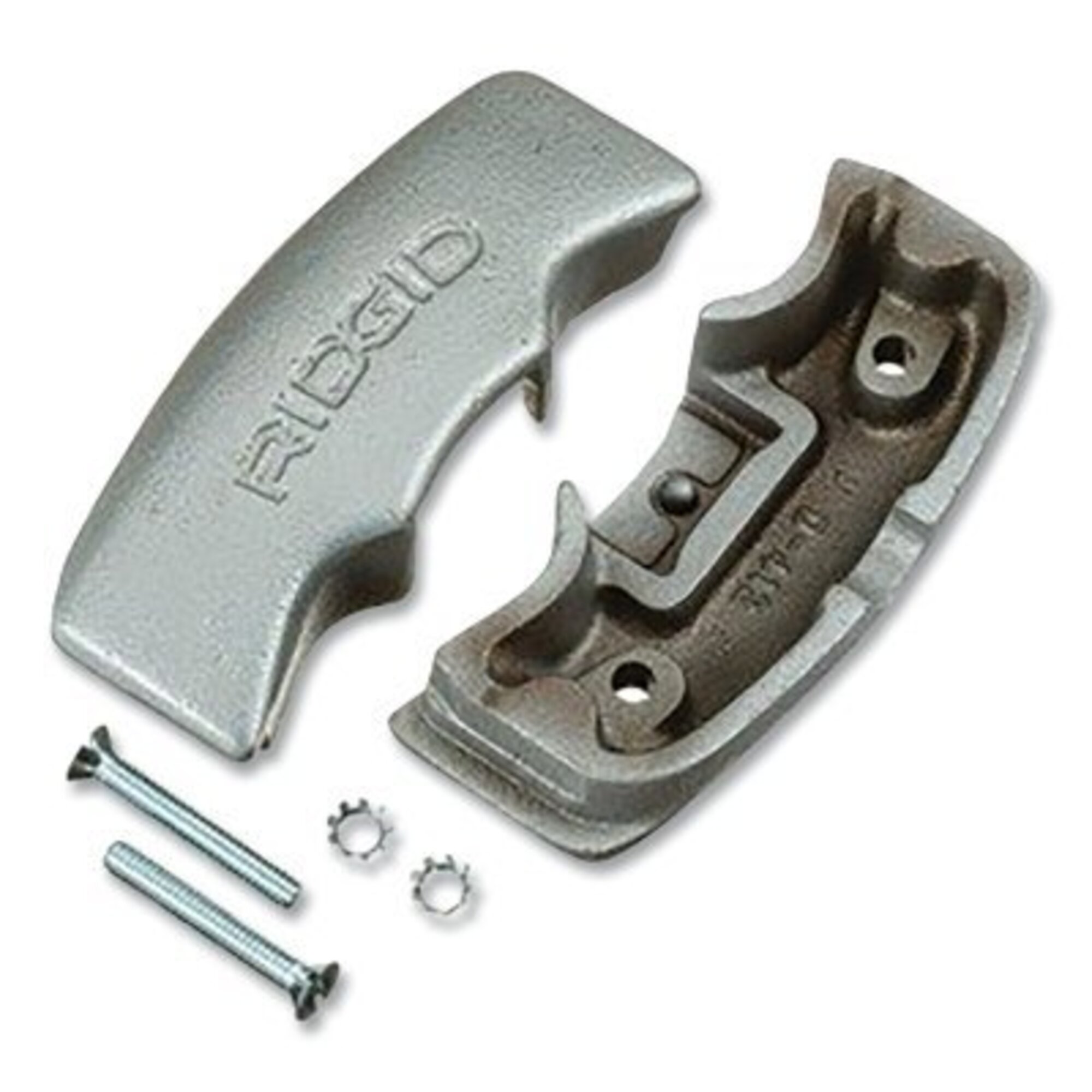 Ridgid Bench Yoke Vise Replacement Part — Jaw Clamp Assembly with Screw, 1/8in. to 4in. Length, Metal, Model# 632-40540